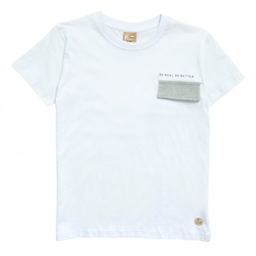 Μπλούζα λευκή για αγόρι For Funky 123-105126-1