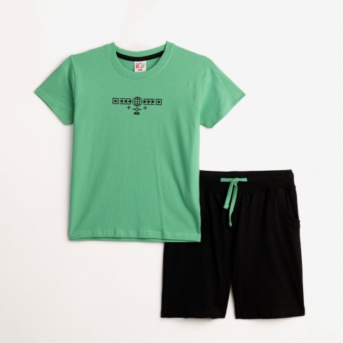 Σετ ρούχο πράσινο μακό για αγόρι For Funky 124-101113-2
