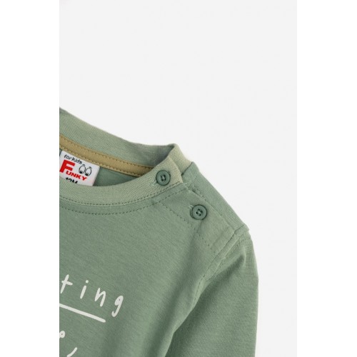 Μπλούζα πράσινη βρεφική για αγόρι For Funky 124-806100-1