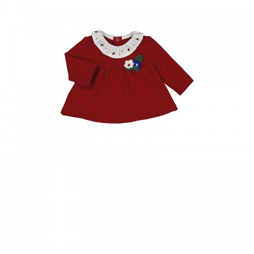 Σετ ρούχο βρεφικό κόκκινο για κορίτσι Mayoral 13-02757-020