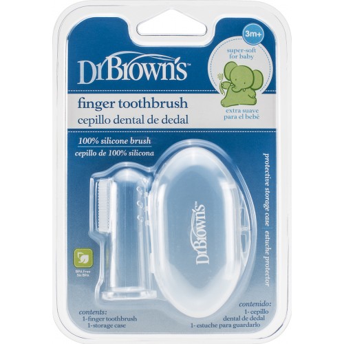 Βρεφική Οδοντόβουρτσα Δαχτύλου Transparent για 0m+ Dr. Brown's HG010