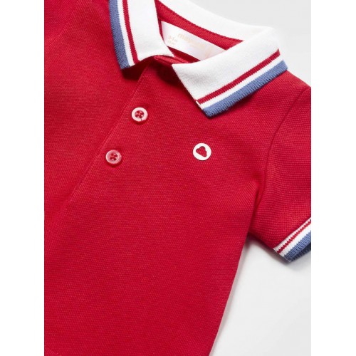 Μπλούζα πόλο βρεφική κόκκινη για αγόρι Mayoral 23-00190-092