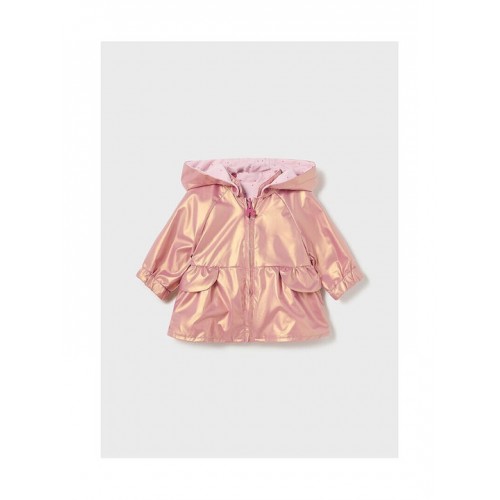 Μπουφάν βρεφικό διπλής όψεως ροζ αντιανεμικό για κορίτσι Mayoral 23-01401-039
