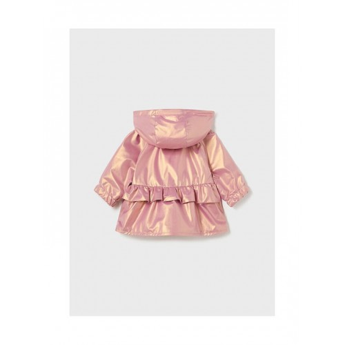 Μπουφάν βρεφικό διπλής όψεως ροζ αντιανεμικό για κορίτσι Mayoral 23-01401-039