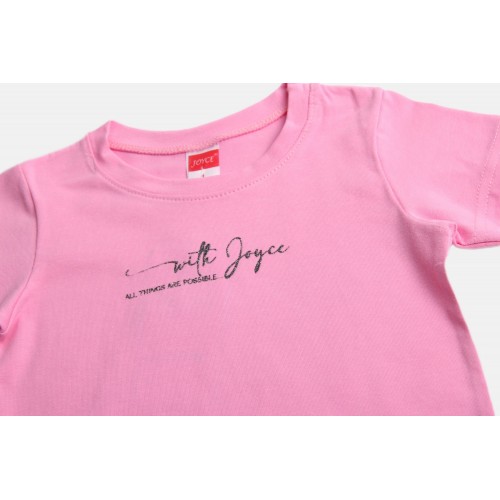Σετ 2 μπλουζάκια μέντα ροζ για κορίτσι Joyce 2311501