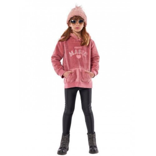 Μπλούζα φούτερ ροζ για κορίτσι Ebita 239054