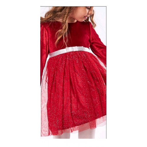 Φόρεμα κόκκινο με στέκα για κορίτσι Ebita 239269