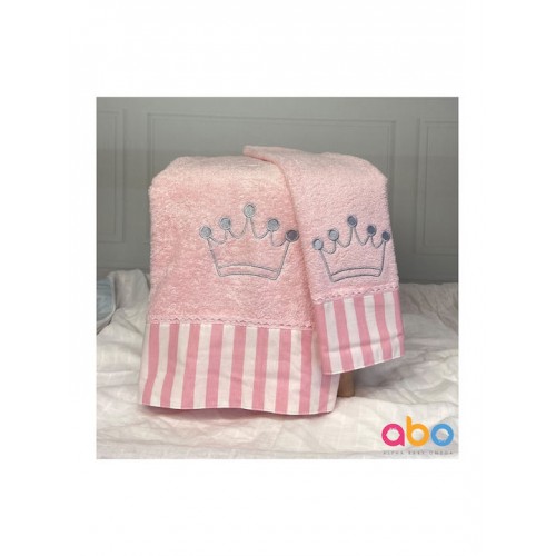 Σετ βρεφικές πετσέτες 2τμχ Queen ABO 3071-400