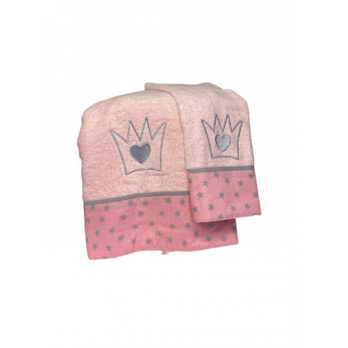 Σετ βρεφικές πετσέτες 2τμχ Little Princess ABO 3073-400