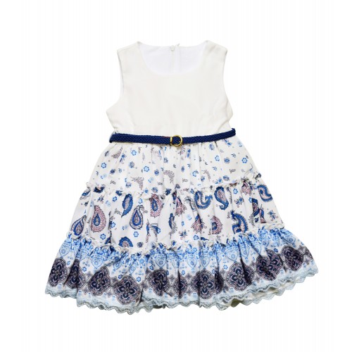 Φόρεμα αμάνικο λευκό για κορίτσι Restart for kids 23-9289