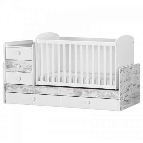 Πολυμορφικό Παιδικό Κρεβάτι Baby & Junior Grey Antique Arbor BJ23201