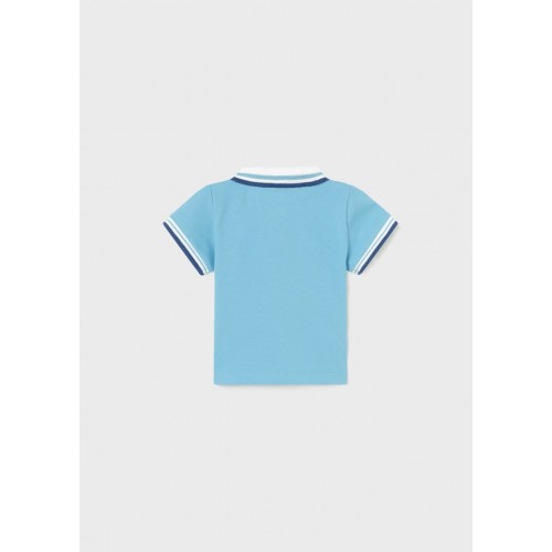 Μπλούζα πόλο βρεφική τιρκουάζ για αγόρι Mayoral 23-00190-095